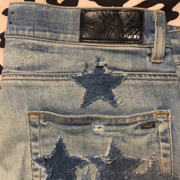 Amiri Men's Chemist Denim Stars Jeans - Picture 3 of 4